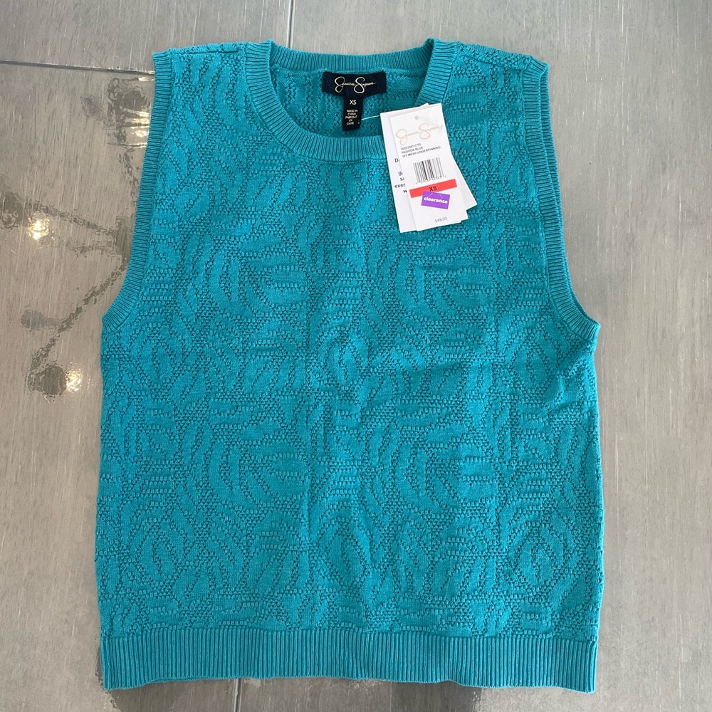 Jessica Simpson Teal Sleeveless Top